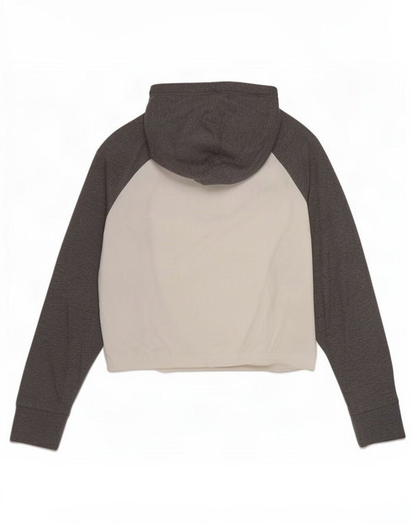 Hollister Womens Graphic Top Long Sleeve UK 6 XS White Colourblock