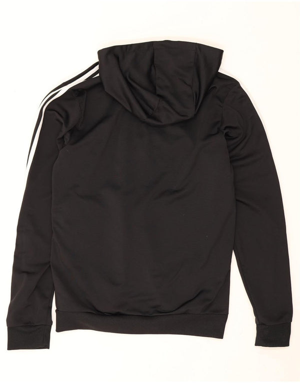 Adidas Mens Primegreen Zip Hoodie Sweater UK 36/38 Small Black Polyester