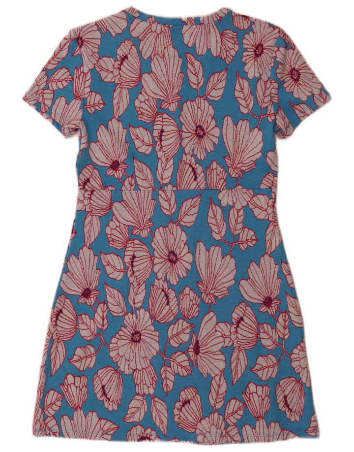 Abito basic da donna Zara UK 12 blu medio floreale