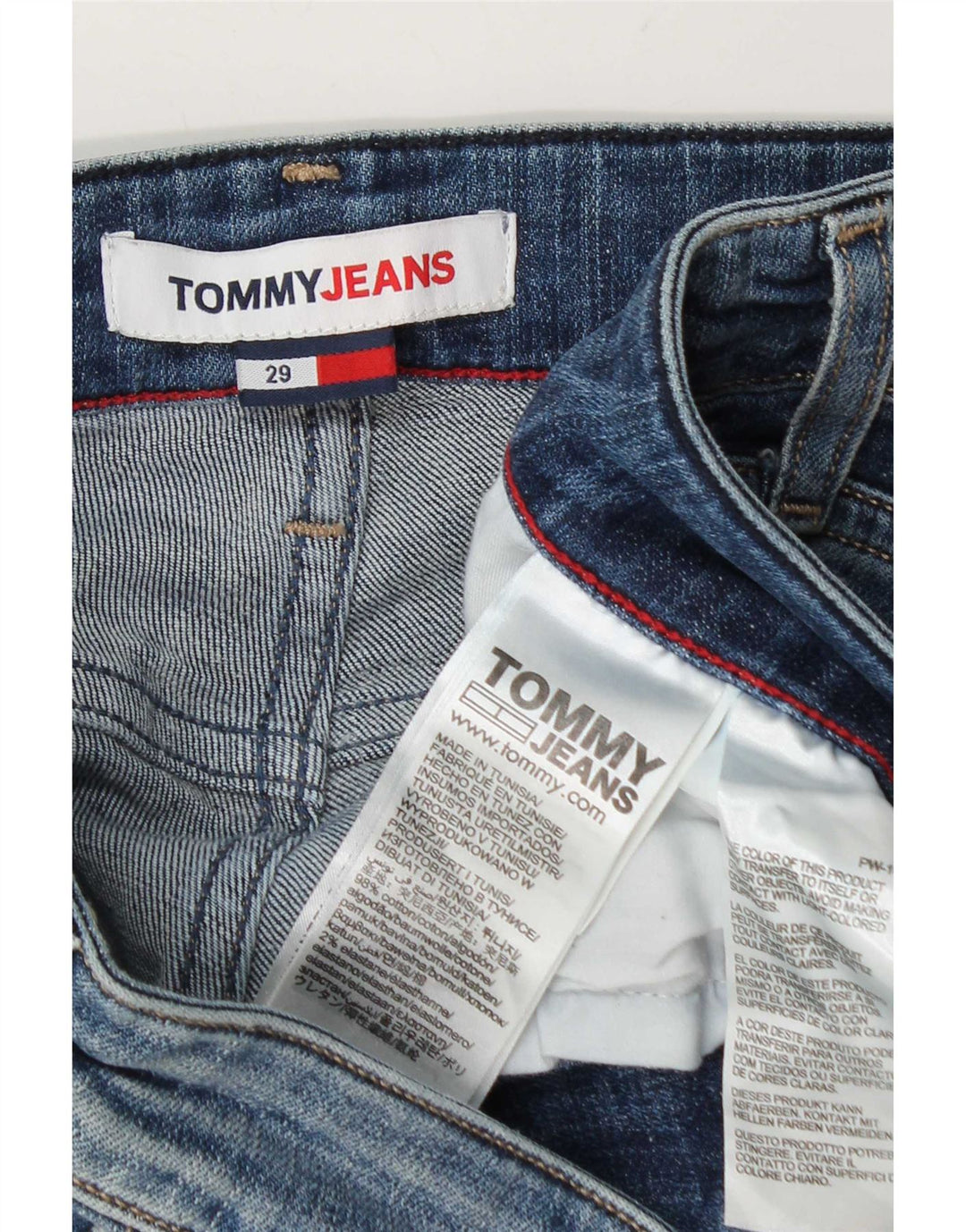 Tommy Hilfiger Mens Denim Shorts W29 Small Blue Cotton