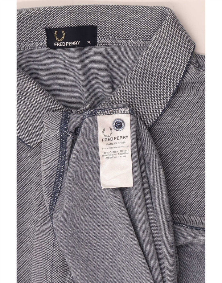 Fred Perry Mens Polo Shirt XL Blue Cotton