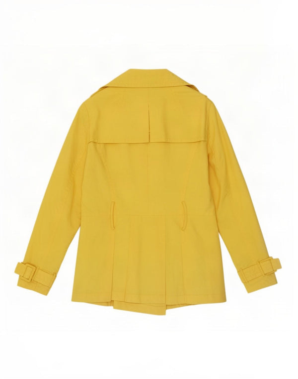 Zara Mujer Gabardina UK 10 Small Poliéster Amarillo