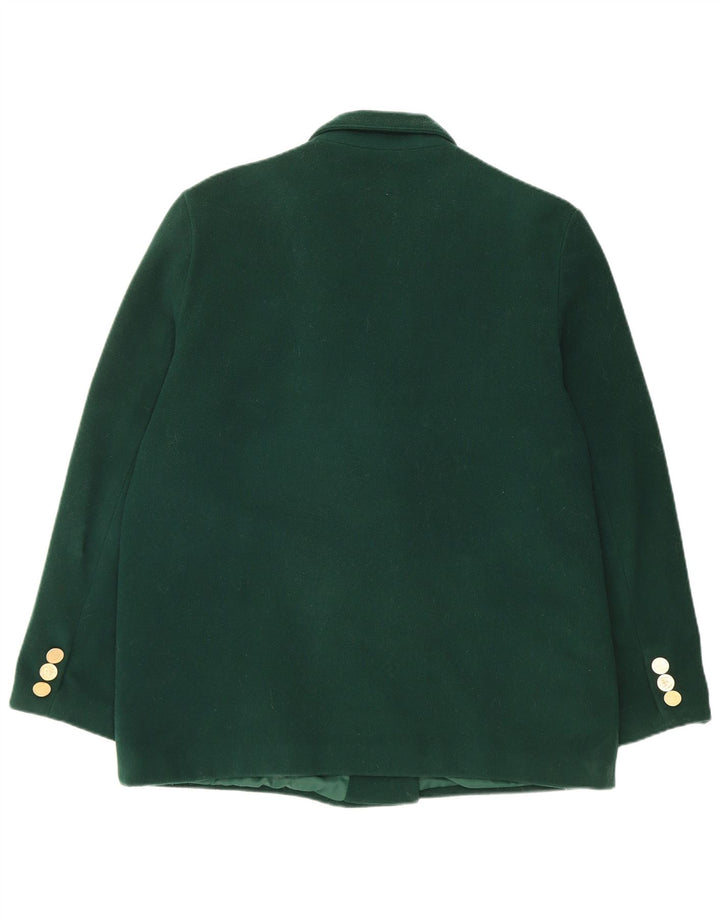 Vintage Womens Double Breasted Blazer Jacket UK 18 XL Green Wool