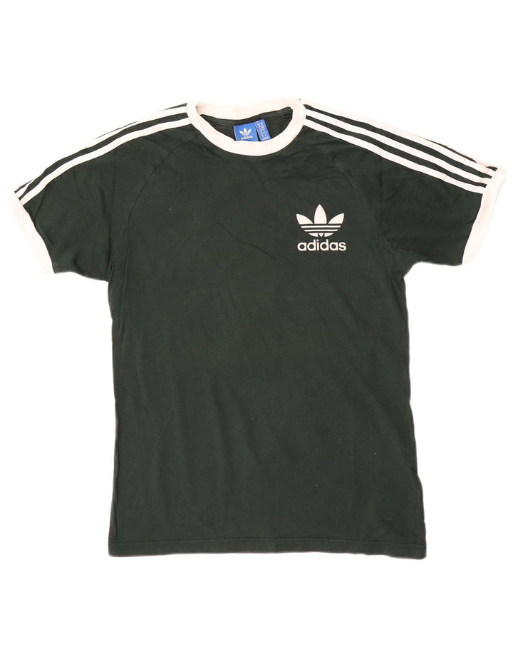 Adidas Mens Graphic T-Shirt Top Medium Green Cotton