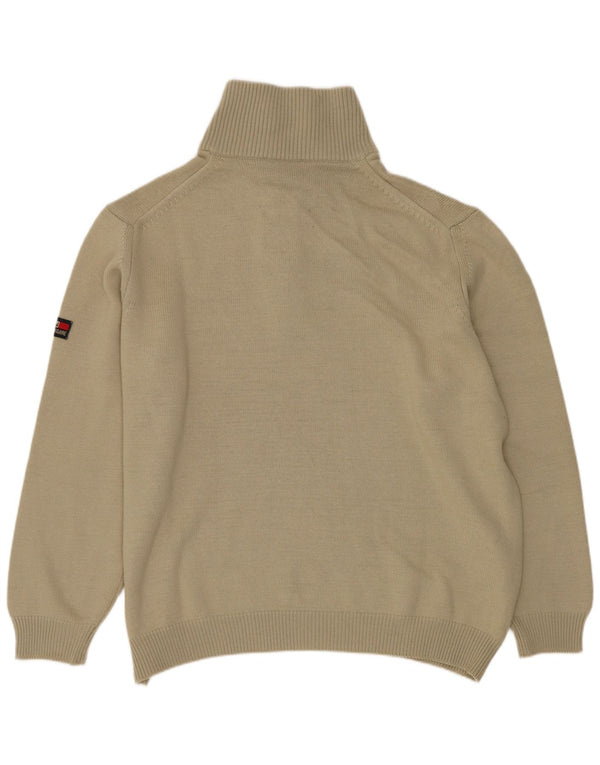 Navigare Mens Zip Neck Jumper Sweater XL Khaki