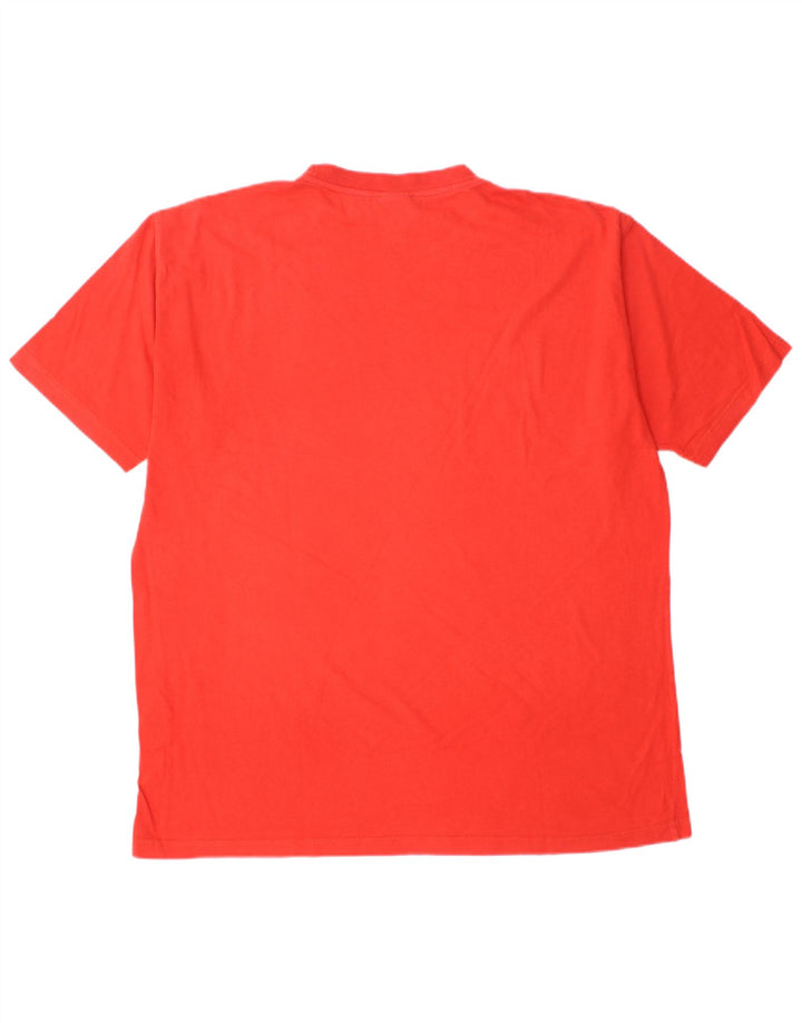 REEBOK Mens Graphic T-Shirt Top Large Red Cotton