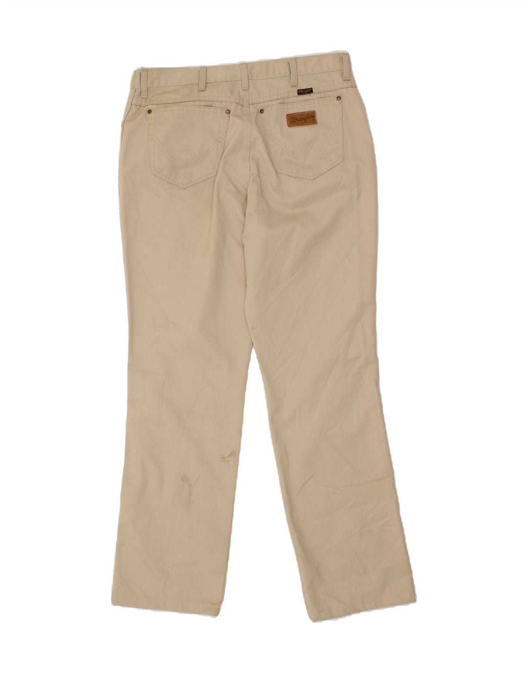 WRANGLER Mens Straight Casual Trousers W38 L32  Beige Cotton Vintage Wrangler and Second-Hand Wrangler from Messina Hembry 