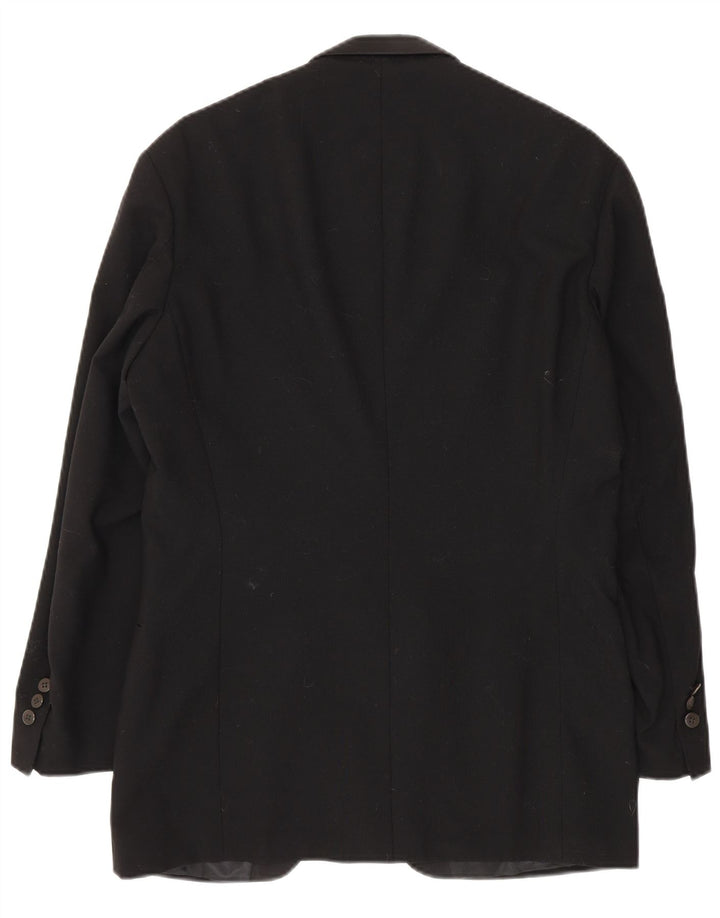 TLAPA blazerjakke til mænd med 1 knap UK 38 Medium Black Virgin Wool