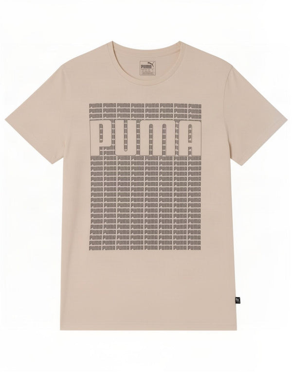 Puma Mens Graphic T-Shirt Top Grande Algodão Branco