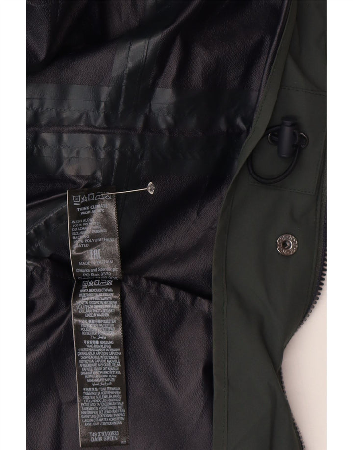 MARKS & SPENCER Damen-Parka mit Kapuze, Gr. 8, Grün, Polyamid