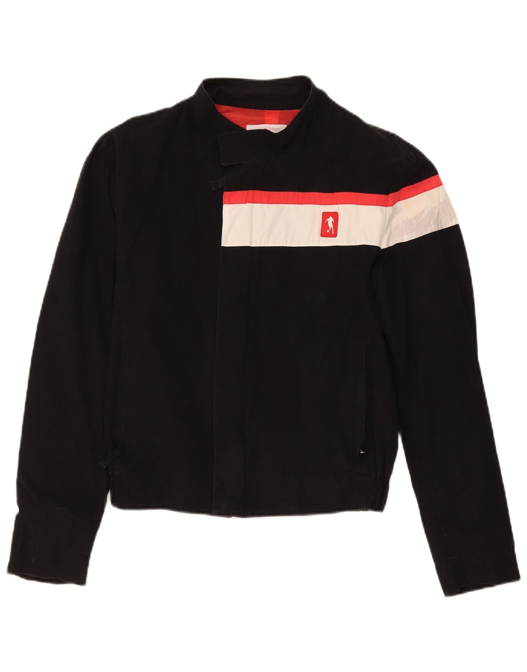 Jaqueta bomber feminina Bikkembergs UK 14 médio preto colorblock algodão
