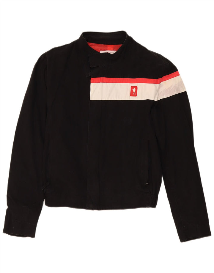Jaqueta bomber feminina Bikkembergs UK 14 médio preto colorblock algodão