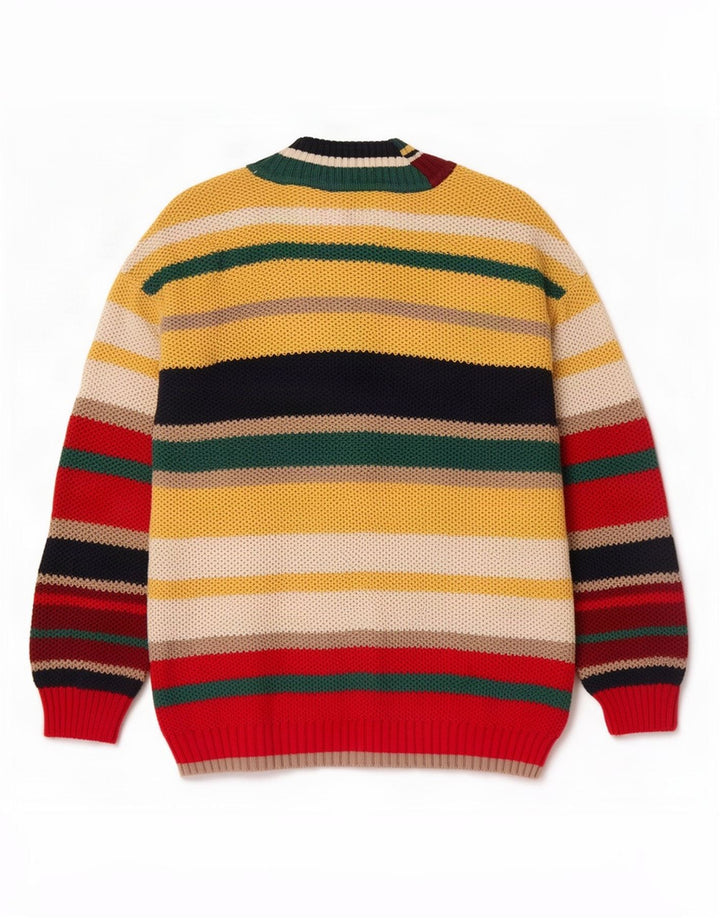 Maglione da donna con scollo a V S.Oliver EU 40 a righe multicolori medie