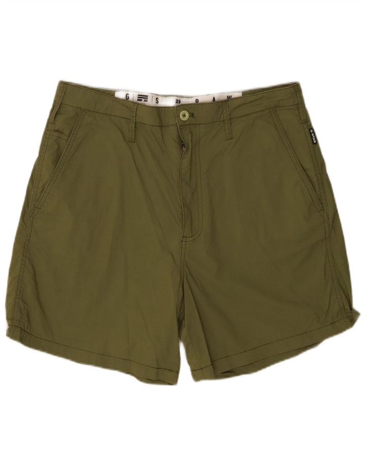 G-Star Mens Chino Shorts W29 Small Khaki Cotton