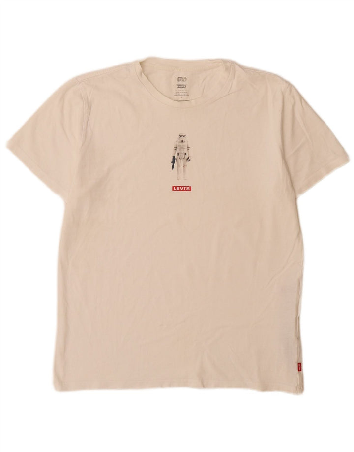 Levi's Mens Graphic T-Shirt Top Medium White Cotton