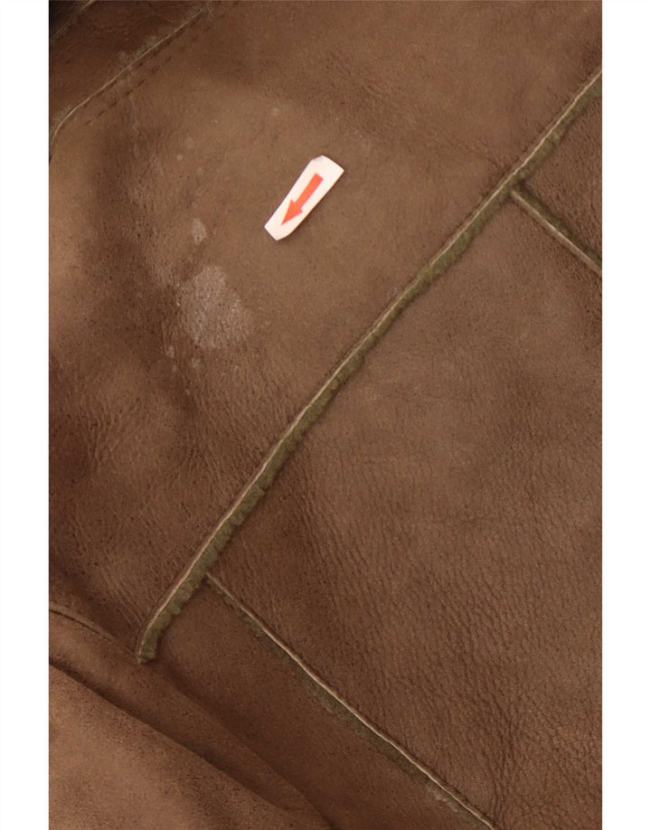 Chaqueta de piel de oveja para mujer de Hide Society EU 38 Piel de oveja marrón pequeña