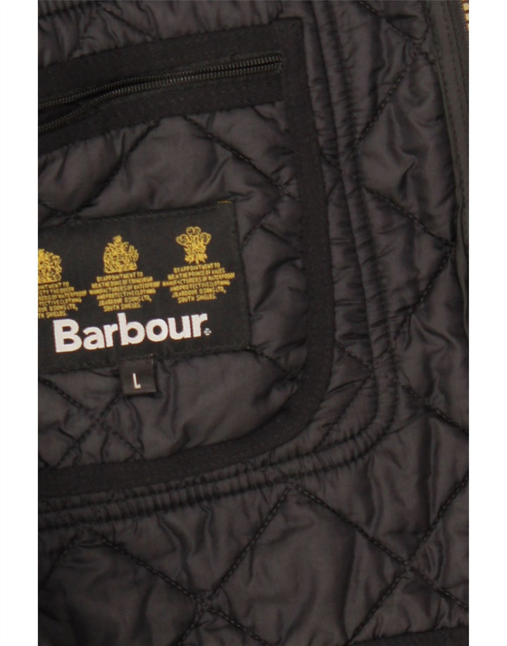 Cappotto trapuntato da uomo Barbour UK 40 grande poliestere nero