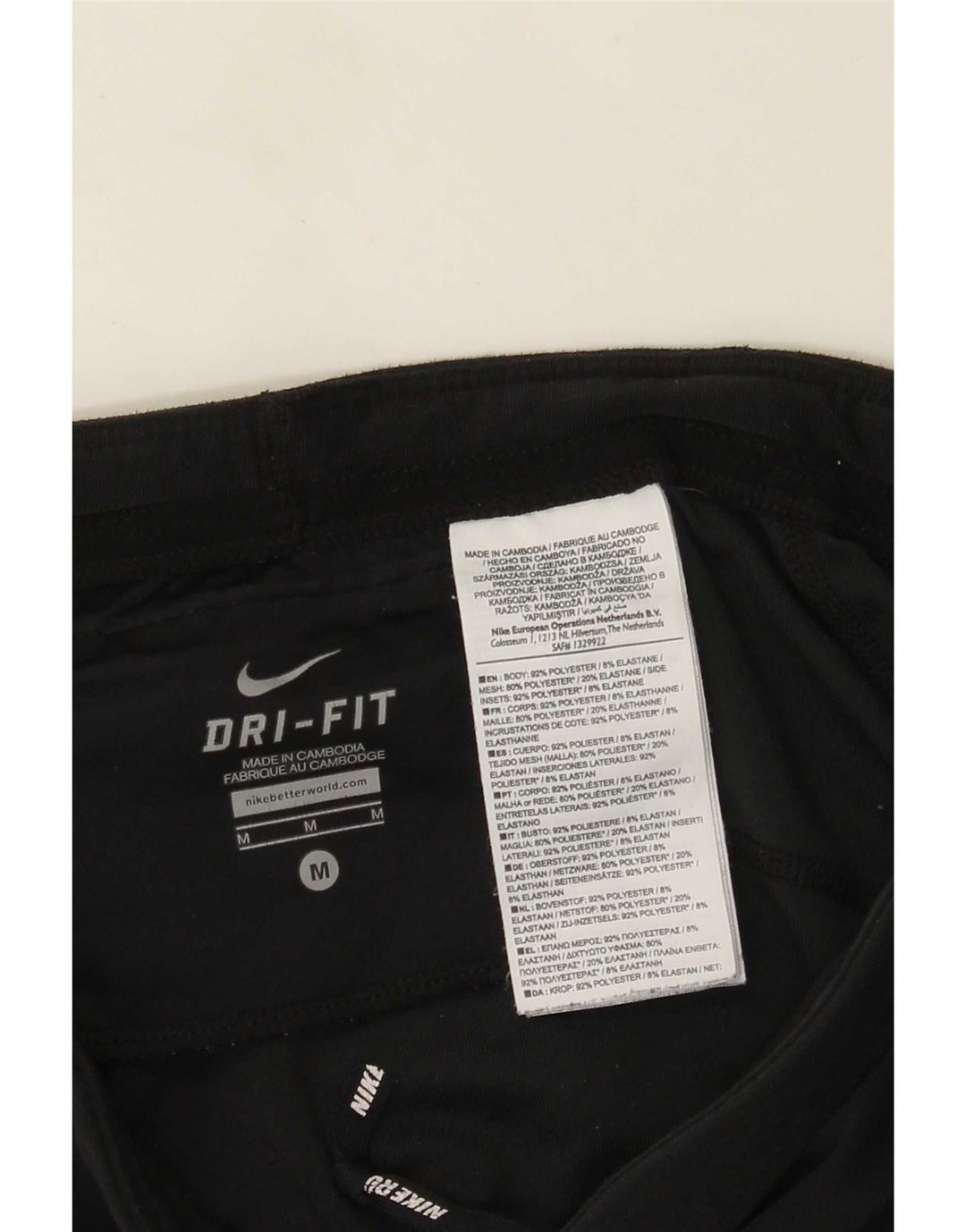 Nike Dame Dri Fit Capri Leggings UK 12 Medium Sort Polyester
