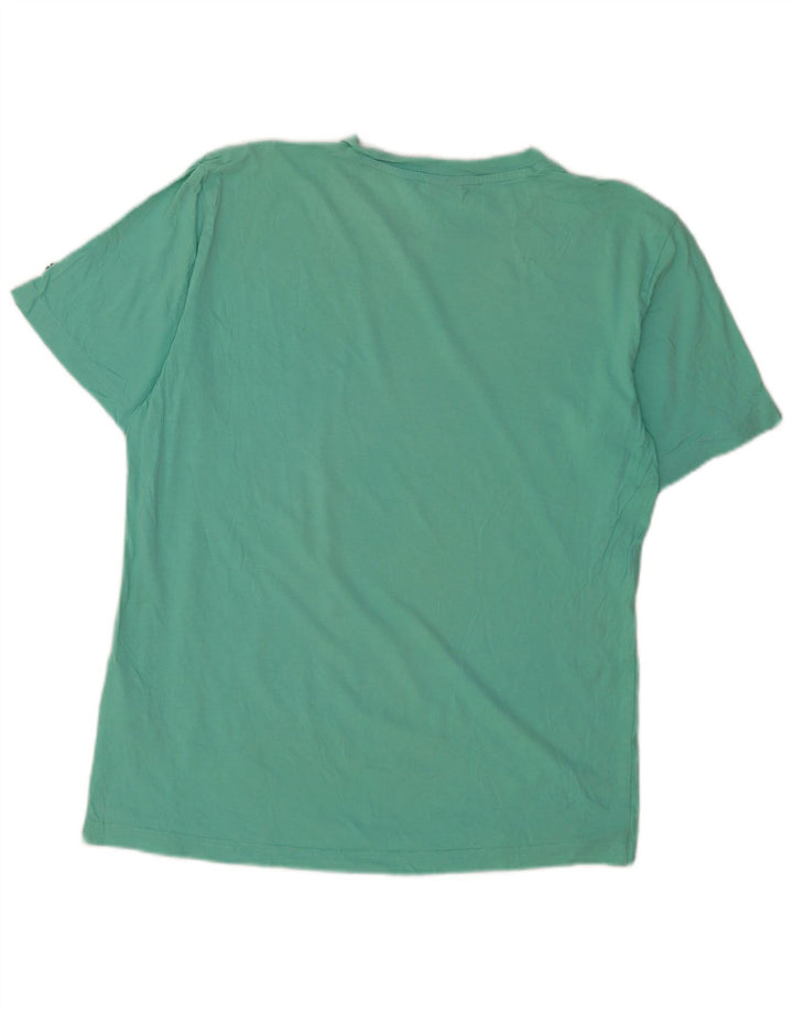 Champion Mens T-Shirt Top Medium Green Cotton