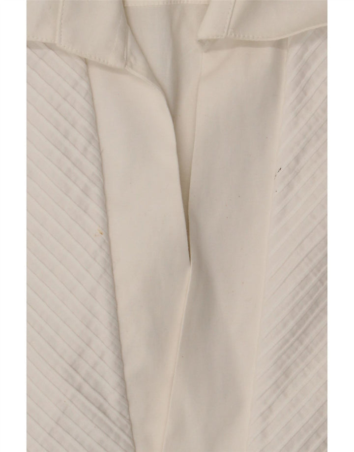 Vintage Damen Shirt UK 14 Mittelweiße Baumwolle