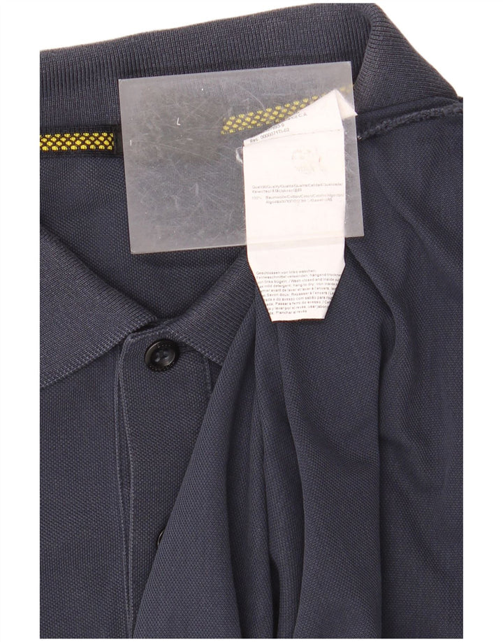 HUGO BOSS Mens Polo Shirt Large Navy Blue Cotton