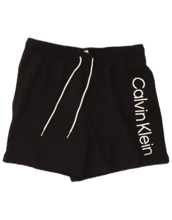 Calvin Klein Mens Graphic Swimming Shorts Medium Black Polyester