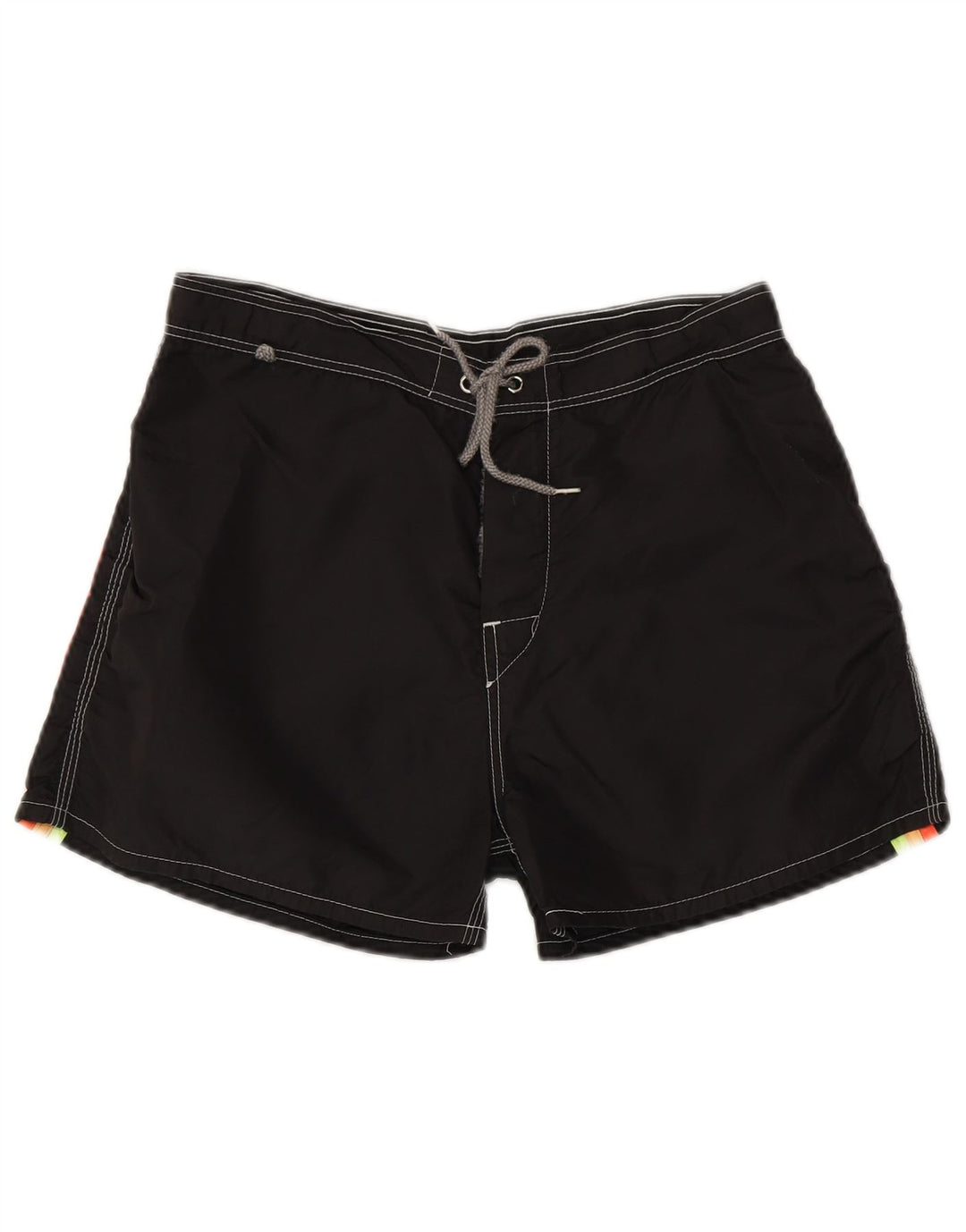 Sundek Mens Swimming Shorts Medium  Black Striped Nylon