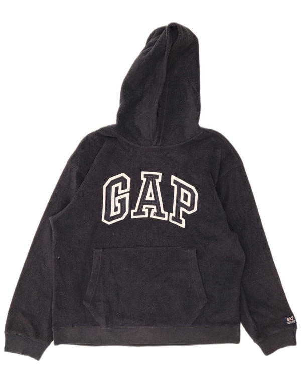 Gap Jungen-Fleecepullover mit grafischer Kapuze, 13–14 Jahre, 2XL, Marineblau