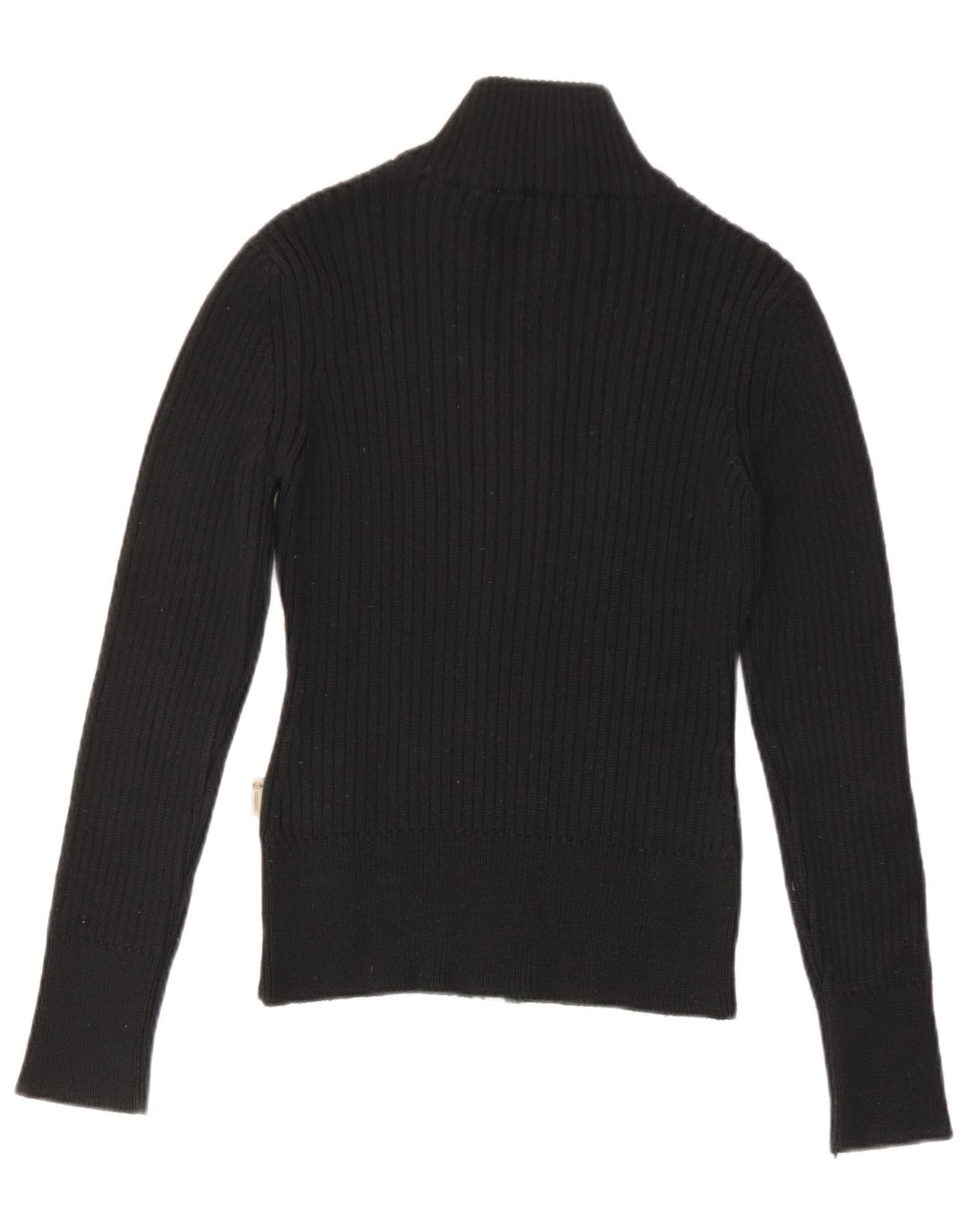 Sergio Tacchini Womens Full Zip Cardigan Sweater UK 10 Small Black
