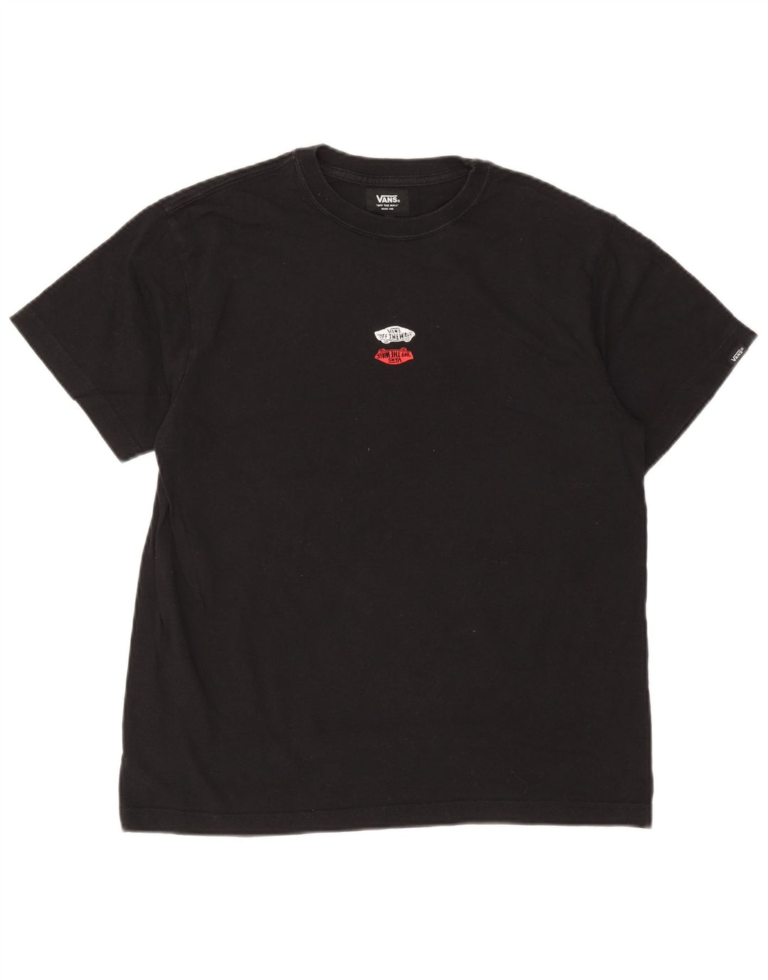 T-shirt męski Vans, średni czarny, bawełniany