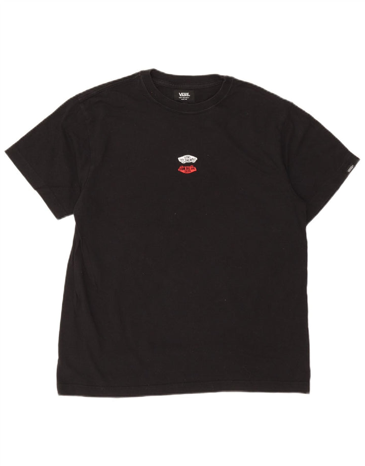 T-shirt męski Vans, średni czarny, bawełniany