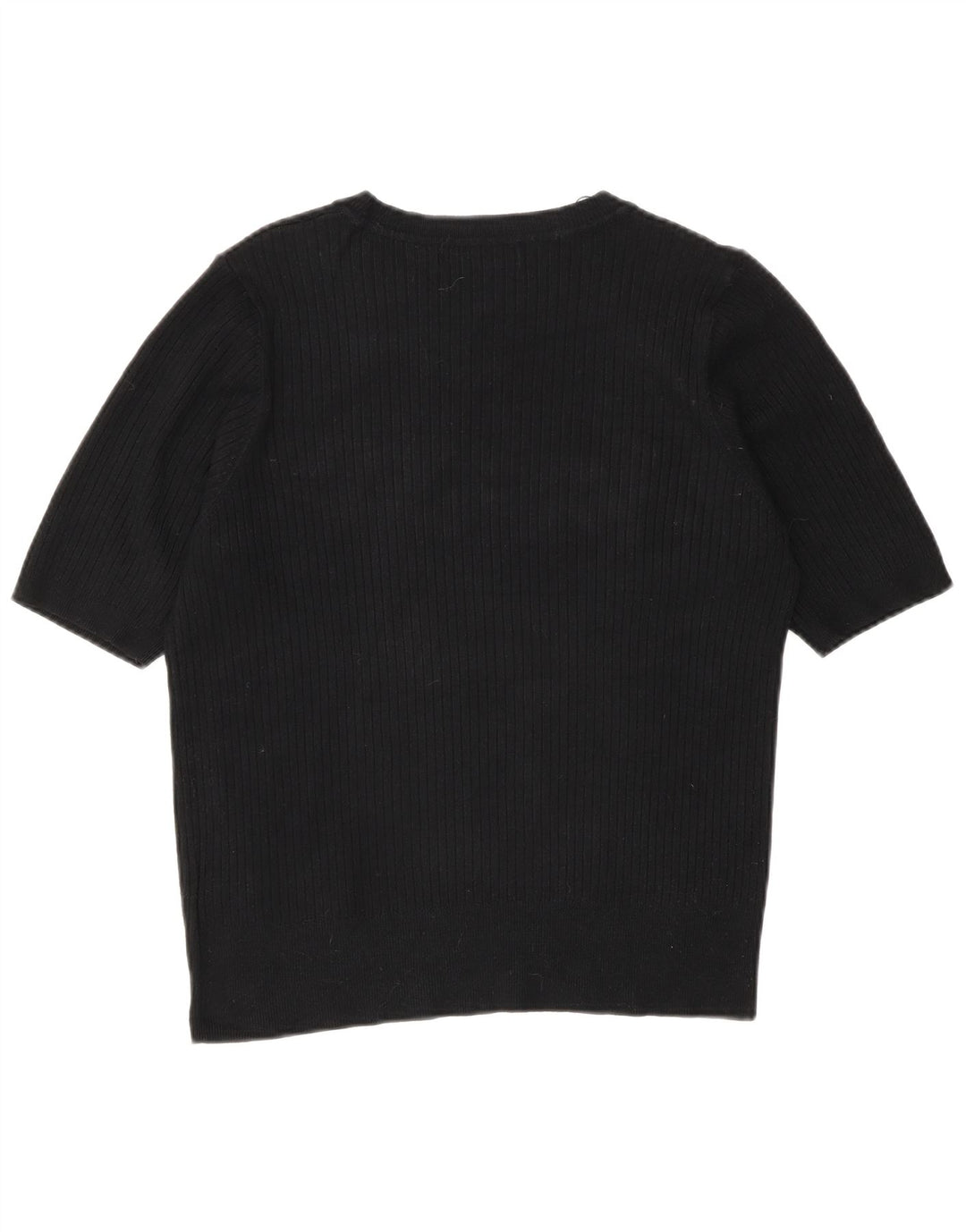 Marks & Spencer Womens T-Shirt Top UK 12 Medium Black Viscose