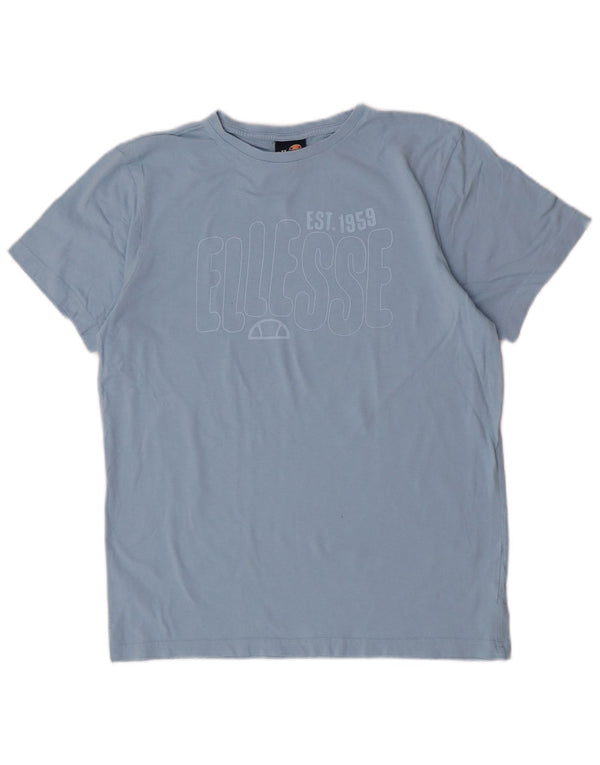 Ellesse Womens Relaxed Fit Graphic T-Shirt Top UK 10 Small Blue