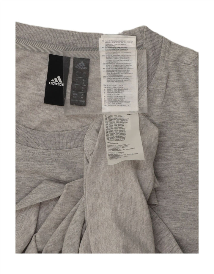 ADIDAS Mens Graphic T-Shirt Top Small Grey Cotton Vintage Adidas and Second-Hand Adidas from Messina Hembry 