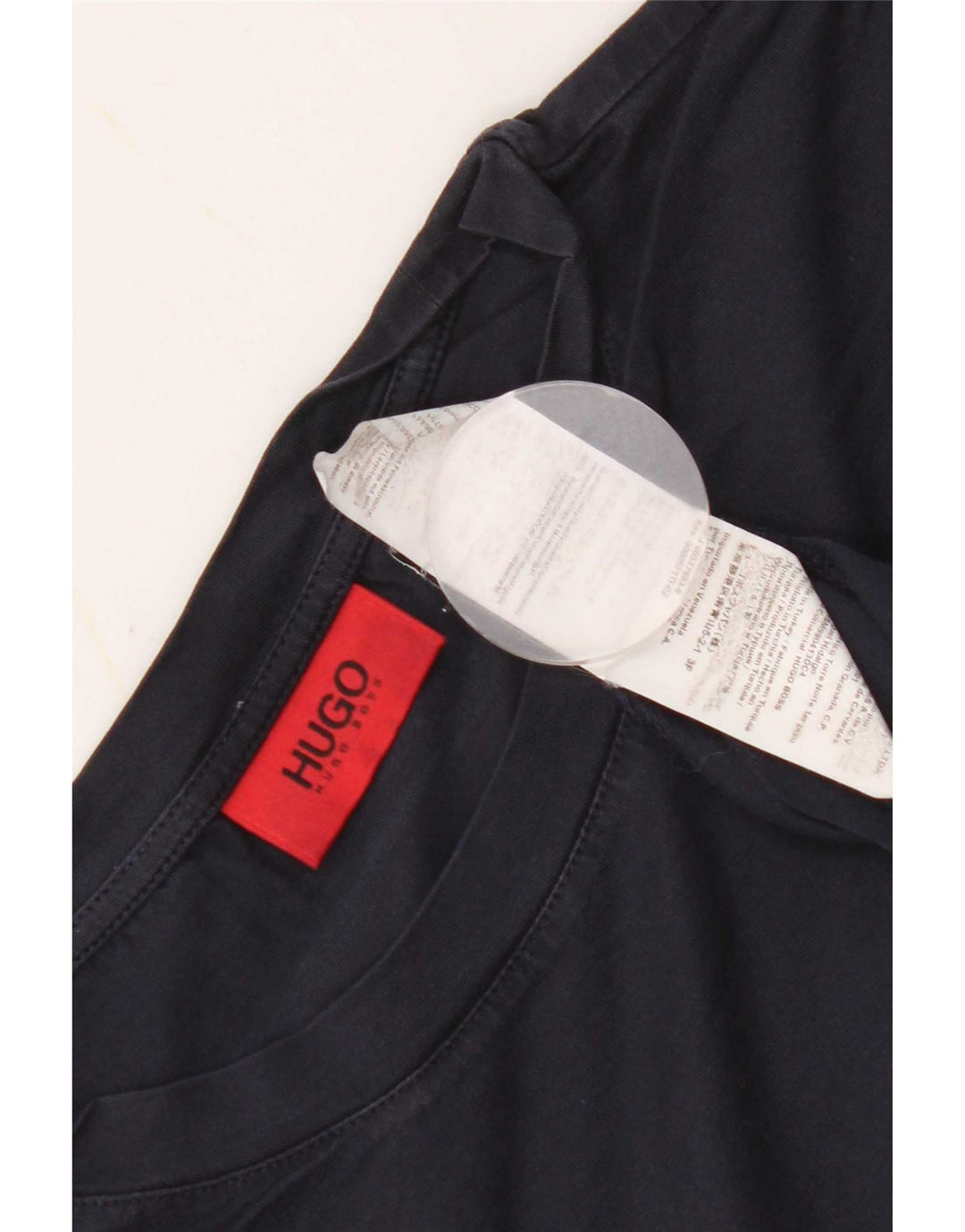 Hugo Boss Mens T-Shirt Top Medium Navy Blue Cotton