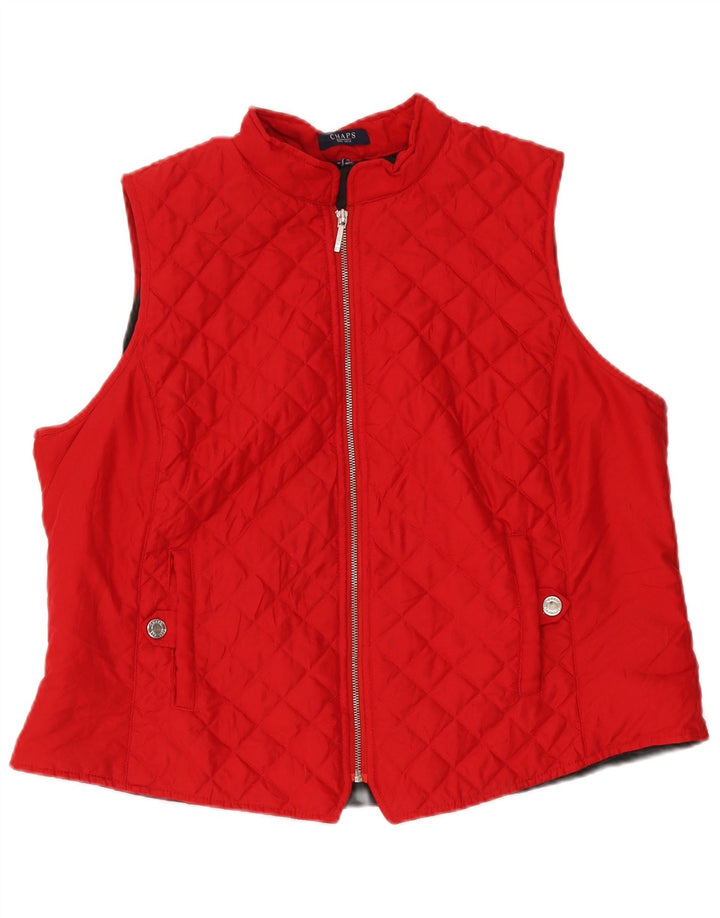Chaps Womens Quilted Gilet UK 18 XL Red