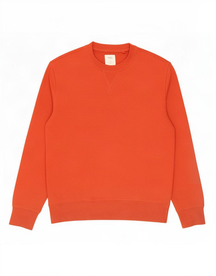 Marks & Spencer Mens Sweatshirt Jumper Medium Red Cotton