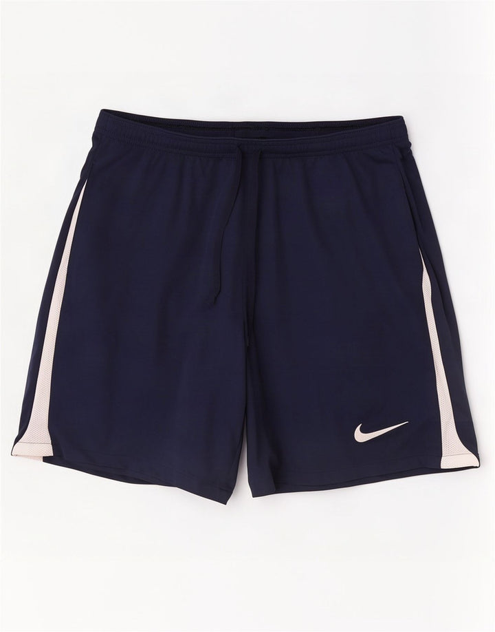 Pantaloncini sportivi Nike da uomo slim fit, grandi, in poliestere color block blu navy