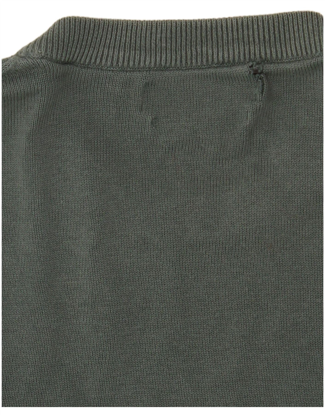 Marks & Spencer Herren-Pullover mit Rundhalsausschnitt, mittelgrüne Baumwolle