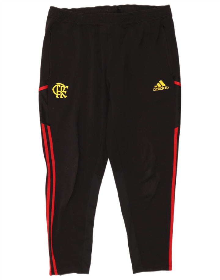 Adidas Mens Aeroready Graphic Tracksuit Trousers XL Black Polyester