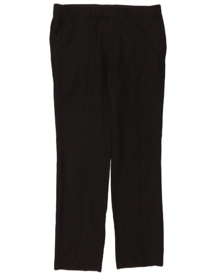 Marks & Spencer Mens Slim Fit Suit Trousers W34 L32 Black