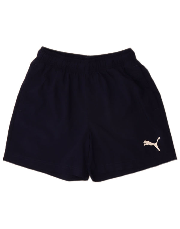 Puma Mens Sport Shorts Small Navy Blue Polyester