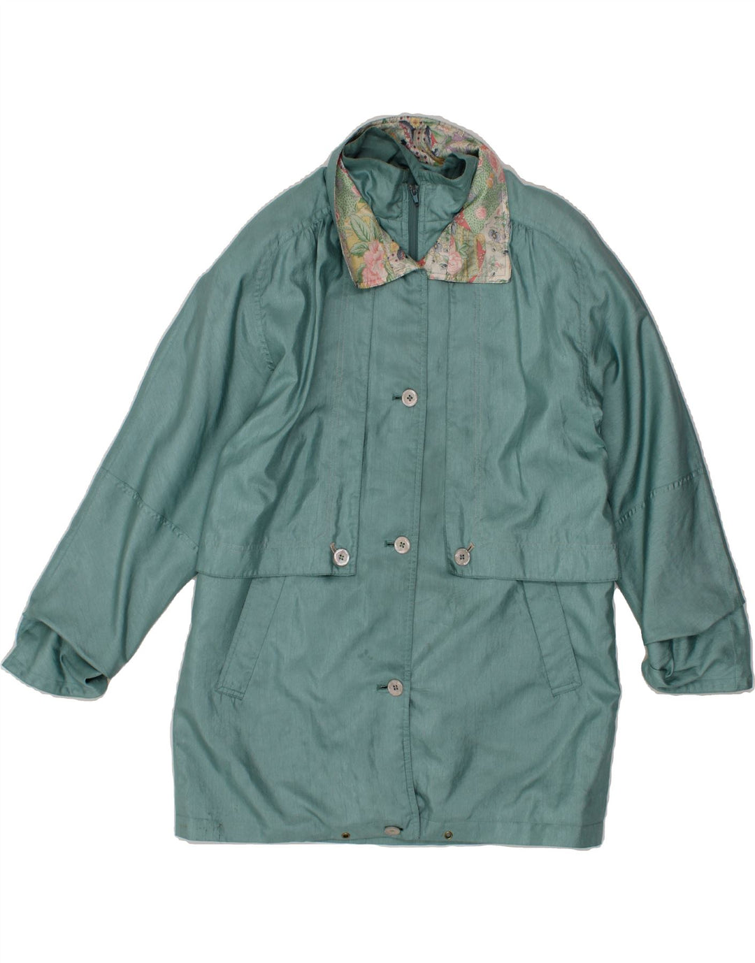 VINTAGE Womens Overcoat US 10 Large Green Vintage Vintage and Second-Hand Vintage from Messina Hembry 
