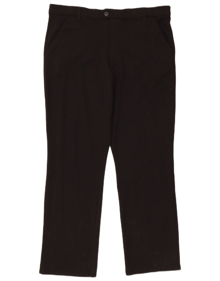 Lee Mens Straight Chino Trousers W40 L31 Black Rayon