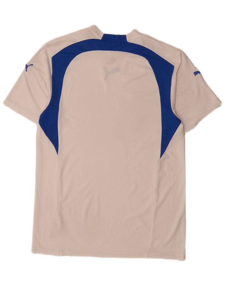Puma Mens T-Shirt Top Small White Colourblock Polyester