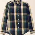 J. CREW Mens Tailored Shirt Medium Navy Blue Check Cotton Vintage J. Crew and Second-Hand J. Crew from Messina Hembry 