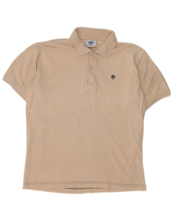North Sails Mens Polo Shirt Medium Beige Cotton