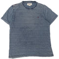 Penguin T-Shirt Homme Haut Large Bleu Rayé Coton