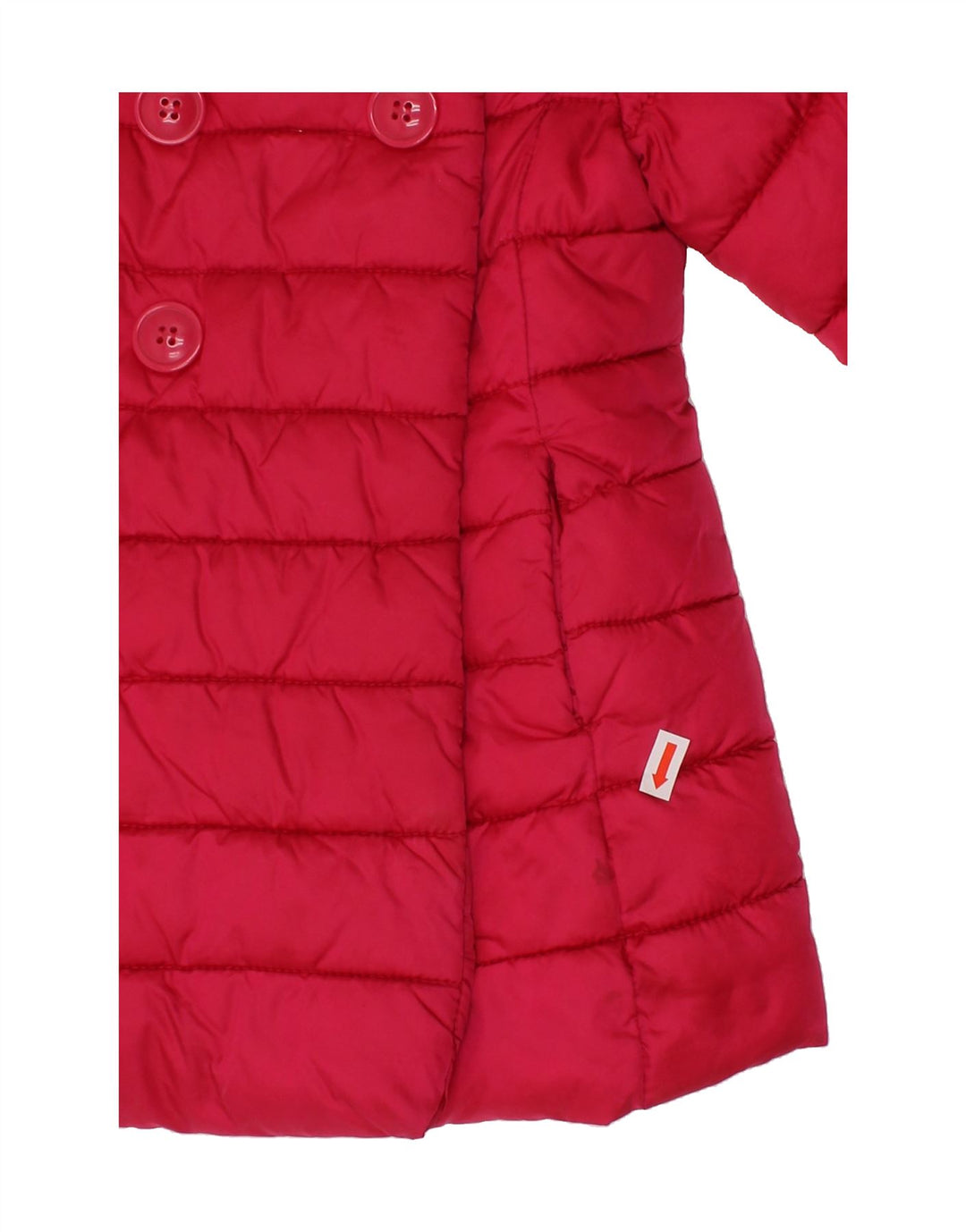 BENETTON Baby Girls Double Breasted Padded Coat 18-24 Months Pink Vintage Benetton and Second-Hand Benetton from Messina Hembry 