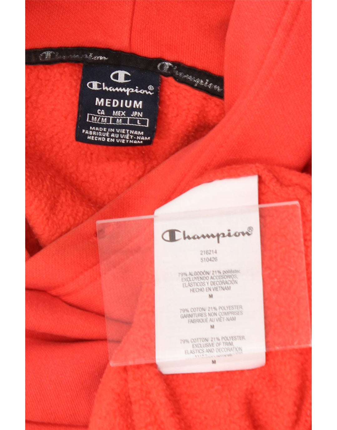 CHAMPION Mens Hoodie Jumper Medium Red Cotton Vintage Champion and Second-Hand Champion from Messina Hembry 
